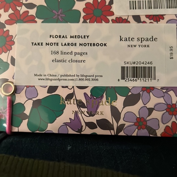 NWT Kate Spade Floral Medley Take Note Large Notebook - Picture 2 of 2